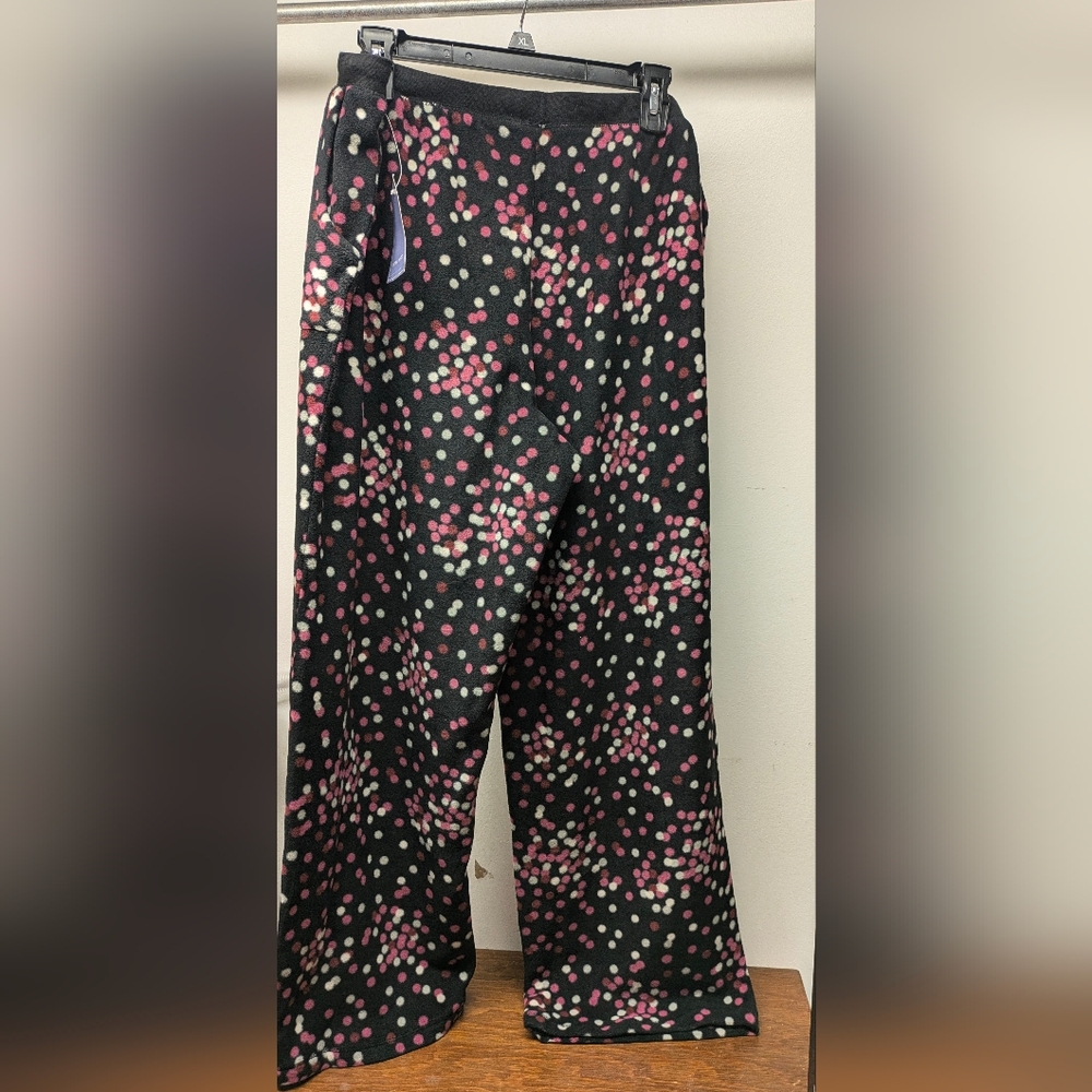 Laura Scott XL Polka Dot Soft Micro Fleece Sleep Pants Lounge Pants NWT